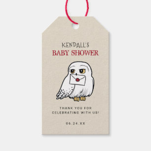 Harry Potter Hedwig Baby Shower Tacksamhetskort Presentetikett