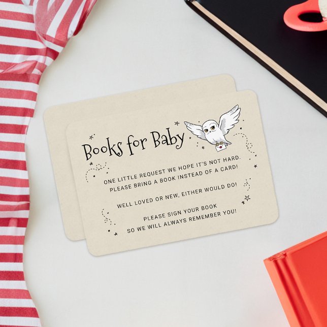 Harry Potter | Hedwig - Böcker för bebis-inbjudan Inbjudningar (Card on table)