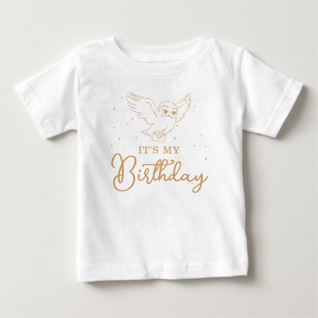 Harry Potter Hedwig Gold Magical Birthday T Shirt (Framsida)