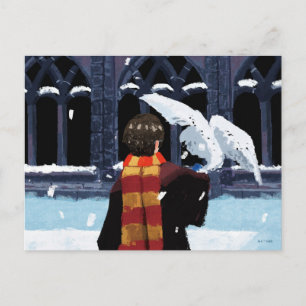 HARRY POTTER™ & Hedwig i snön Vykort