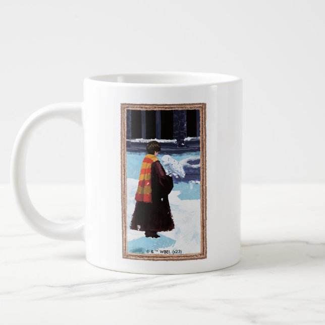 HARRY POTTER™ & Hedwig in HOGWARTS™ Courtyard Jumbo Mugg (Vänster)
