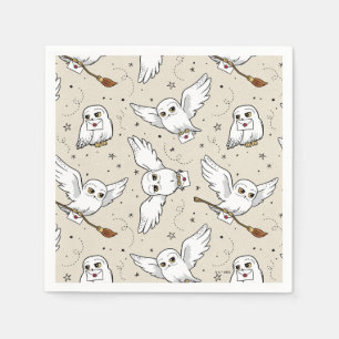 Harry Potter Hedwig-mönster - Baby Shower Pappersservett