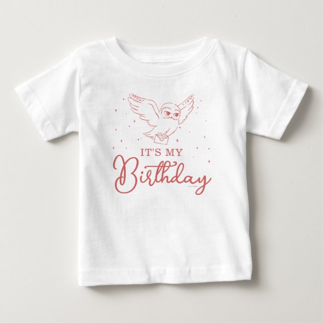 Harry Potter Hedwig Rosa Magisk Födelsedag T Shirt (Framsida)