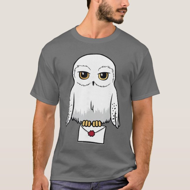 Harry Potter Hedwig Söt Tecknad Porträtt Liten gi T Shirt (Framsida)