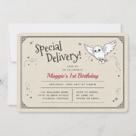 Harry Potter Hedwig Special Delivery Birthday Inbjudningar