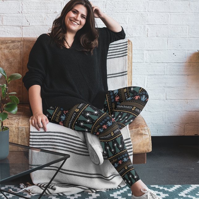HARRY POTTER™ Helgdag Sweater Mönster Leggings (Person wearing leggings)