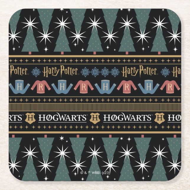HARRY POTTER™ Helgdag Sweater Mönster Underlägg Papper Kvadrat (Framsidan)
