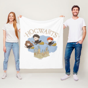 HARRY POTTER™, Hermione och Ron Fly over HOGWARTS™ Fleecefilt