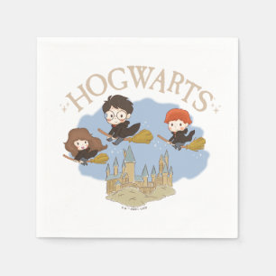 HARRY POTTER™, Hermione och Ron Fly over HOGWARTS™ Pappersservett