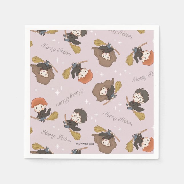 HARRY POTTER™, Hermione, & Ron Flygande Mönster Pappersservett (Framsidan)