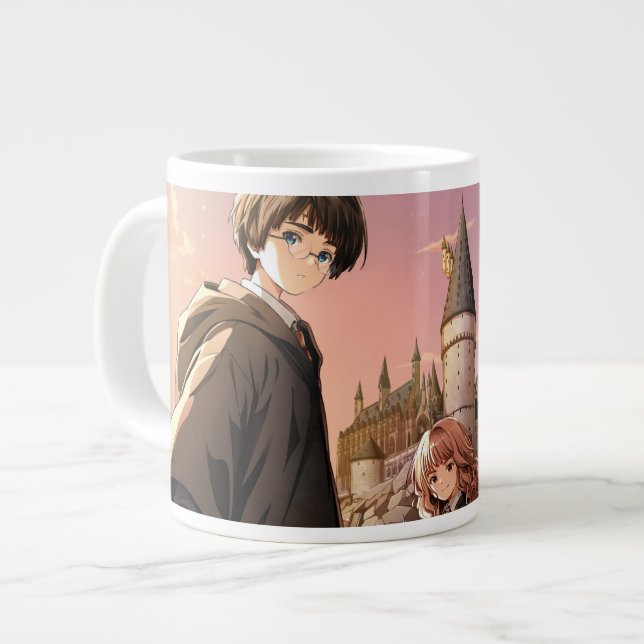 HARRY POTTER™ Hermione & Ron HOGWARTS™ Anime Scene Jumbo Mugg (Framsida vänster)