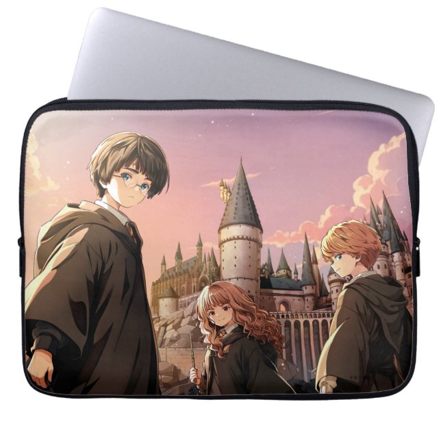 HARRY POTTER™ Hermione & Ron HOGWARTS™ Anime Scene Laptop Fodral (Framsidan)