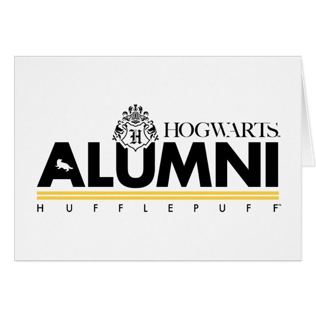 Harry Potter | HOGWARTS™ Alumni HUFFLEPUFF™ Hälsningskort (Framsidan Horizontal)