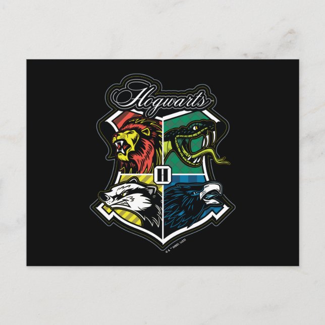 HARRY POTTER™ | HOGWARTS™ Athletic Badge Vykort (Framsida)