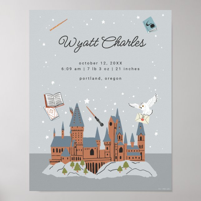 Harry Potter Hogwarts Baby Birth Stats Poster (Framsidan)