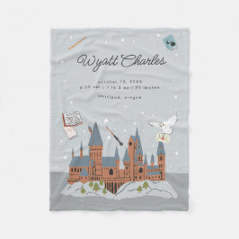 Harry Potter Hogwarts Baby Födelsestatistik Fleecefilt