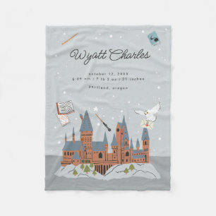 Harry Potter Hogwarts Baby Födelsestatistik Fleecefilt