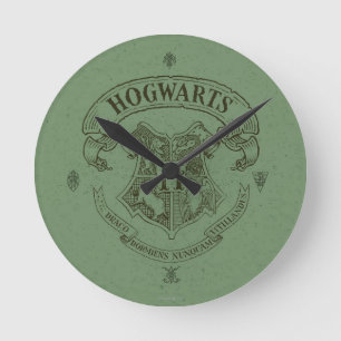 Harry Potter   Hogwarts banervapensköld Rund Klocka
