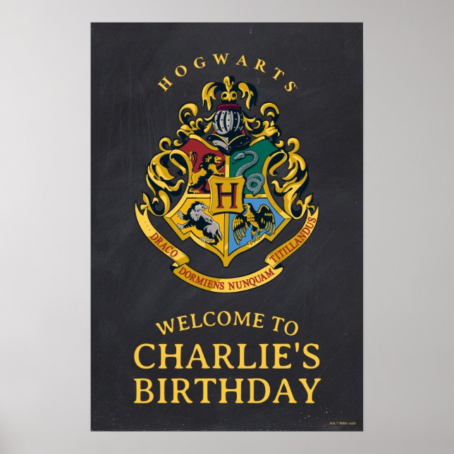 Harry Potter Hogwarts Crest Birthday Poster (Framsidan)