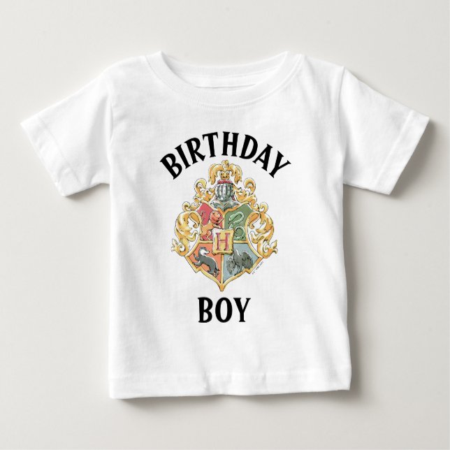 Harry Potter | Hogwarts Crest Birthday T Shirt (Framsida)
