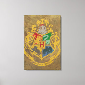 Harry Potter | Hogwarts Crest - Black and White Canvastryck