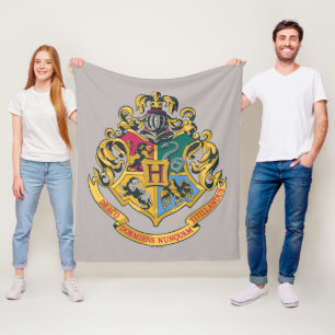 Harry Potter   Hogwarts Crest - Fullt Färg Fleecefilt