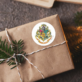 Harry Potter | Hogwarts Crest - Fullt Färg Runt Klistermärke