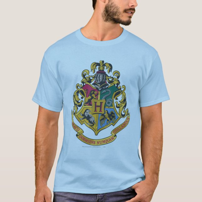 Harry Potter | Hogwarts Crest - Fullt Färg Tee (Framsida)