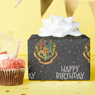Harry Potter Hogwarts Crest - Grattis på födelse Presentpapper
