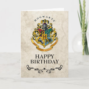 Harry Potter Hogwarts Crest Grattis på födelsedage Kort