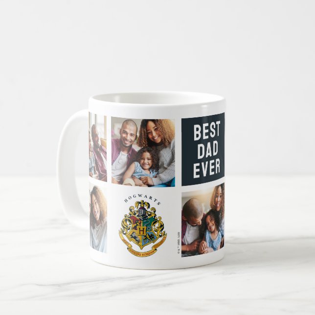 Harry Potter | Hogwarts Crest - Pappa Photo Collag Kaffemugg (Framsida vänster)