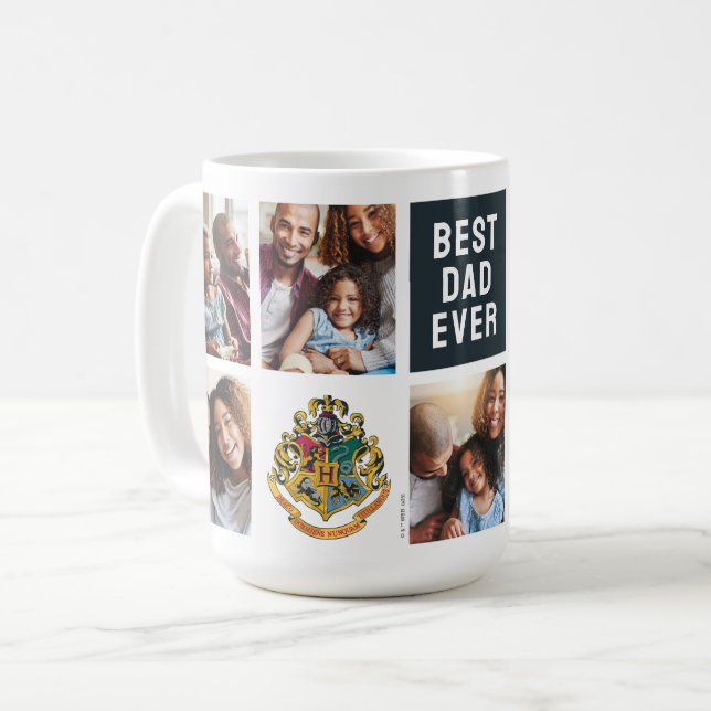 Harry Potter | Hogwarts Crest - Pappa Photo Collag Kaffemugg (Framsida vänster)