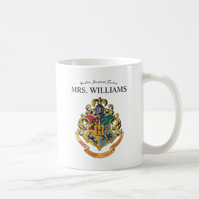 Harry Potter | Hogwarts Crest Teacher Personalize Kaffemugg (Höger)