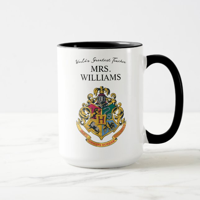 Harry Potter | Hogwarts Crest Teacher Personalize Mugg (Höger)