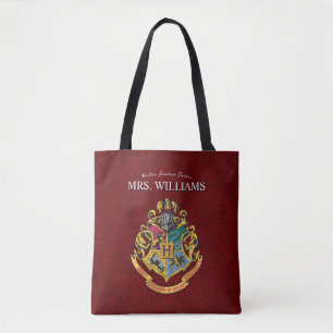 Harry Potter   Hogwarts Crest Teacher Personalize Tygkasse