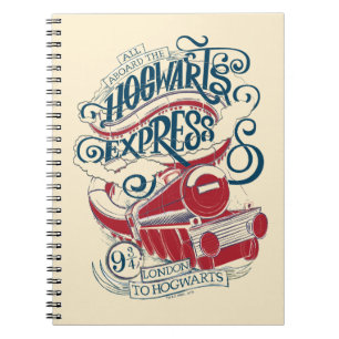 Harry Potter Hogwarts Express-typografi Anteckningsbok Med Spiral