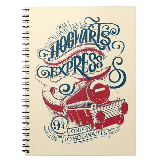 Harry Potter | Hogwarts Express-typografi Anteckningsbok Med Spiral (Framsidan)