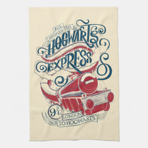 Harry Potter Hogwarts Express-typografi Kökshandduk