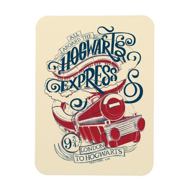 Harry Potter | Hogwarts Express-typografi Magnet (Vertikal)