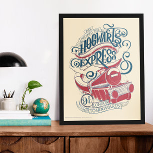 Harry Potter Hogwarts Express-typografi Poster