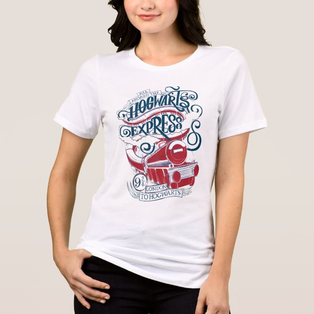 Harry Potter | Hogwarts Express-typografi T-shirt (Framsida)