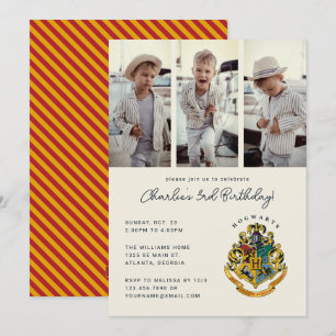 Harry Potter Hogwarts födelsedagsfoto Inbjudningar