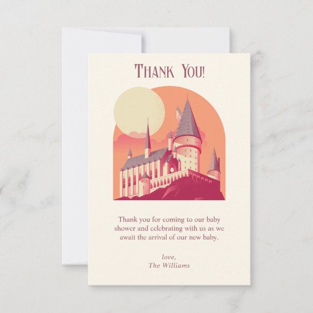 Harry Potter | Hogwarts Girl Baby Shower Tack Kort (Framsida)