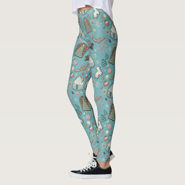 HARRY POTTER™ HOGWARTS™ Julgodismönster Leggings (Vänster)