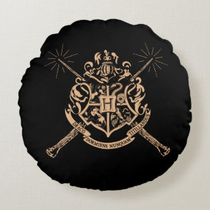 Harry Potter   Hogwarts korsad trollspövapensköl Rund Kudde
