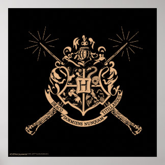 Harry Potter | Hogwarts korsad trollspövapensköld Poster