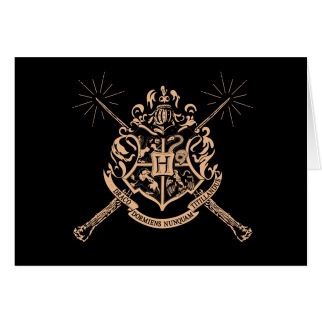 Harry Potter | Hogwarts korsade stavar vapensköld Hälsningskort (Framsidan Horizontal)
