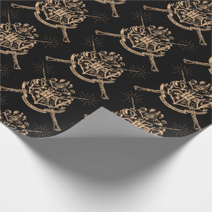 Harry Potter Hogwarts korsade trollstavar vapens Presentpapper