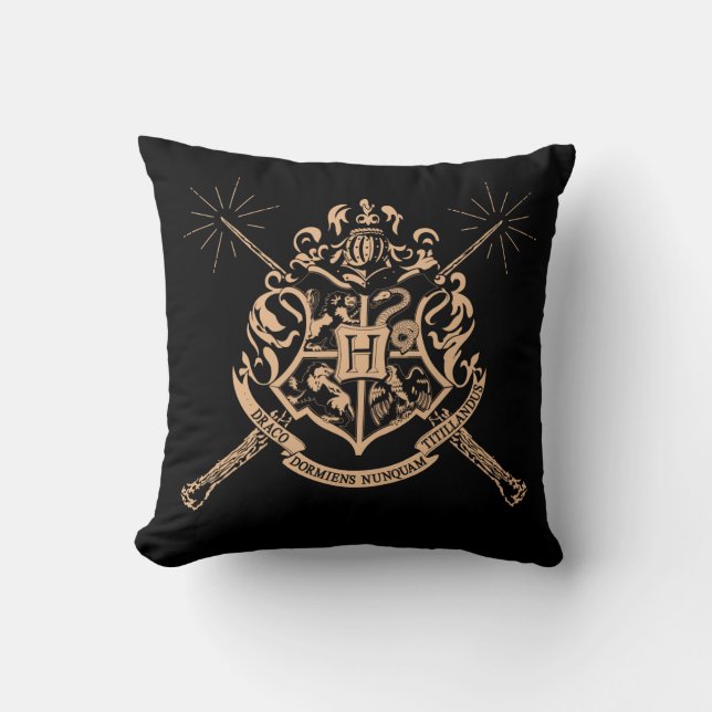 Harry Potter | Hogwarts korsande stavar vapensköld Kudde (Framsida)