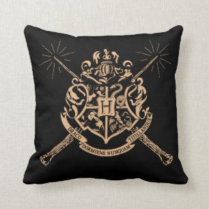 Harry Potter Hogwarts korsande stavar vapensköld Kudde